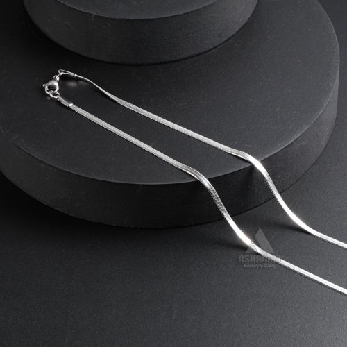 Herringbone-Chain-Necklace-SG-01-02 گردنبند هرینگبون نقرهای