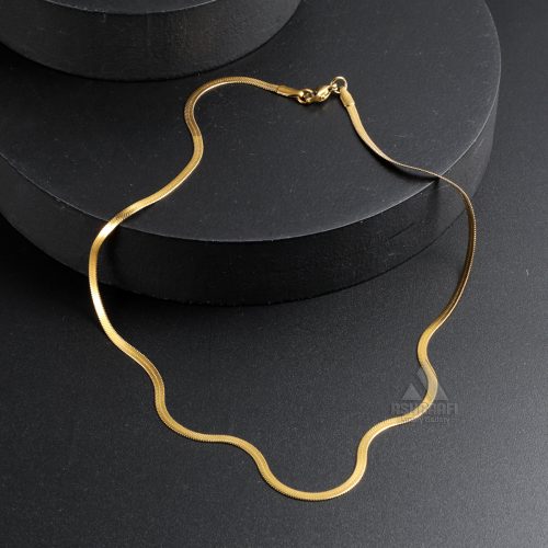 Herringbone-Chain-Necklace-SG-01-03 گردنبند هرینگبون طلایی
