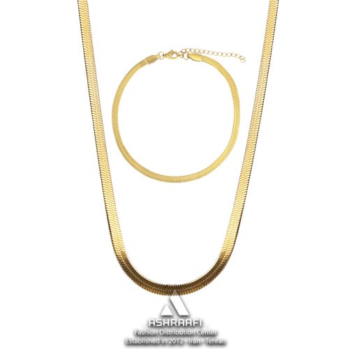 گردنبند و دستبند هرینگبون Herringbone Necklace & Bracelet G-01