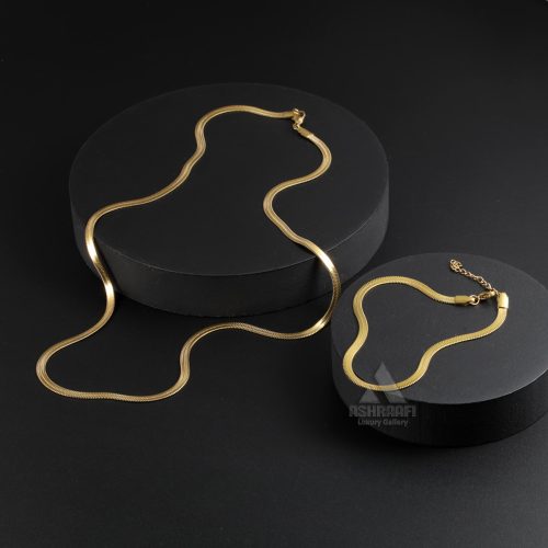 Herringbone Necklace & Bracelet G-01