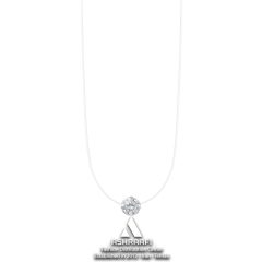 گردنبند تک نگین بند نامرئی Invisible Solitaire Necklace