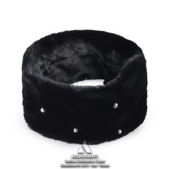 هدبند زنانه Pearl Embellished Faux Fur Headband