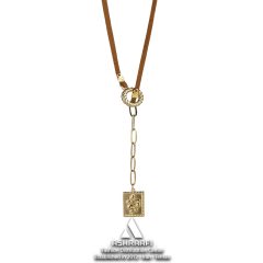گردنبند کراواتی با پلاک طرح مار Snake Necklace BG