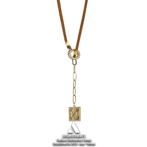 گردنبند کراواتی با پلاک طرح مار Snake Necklace BG