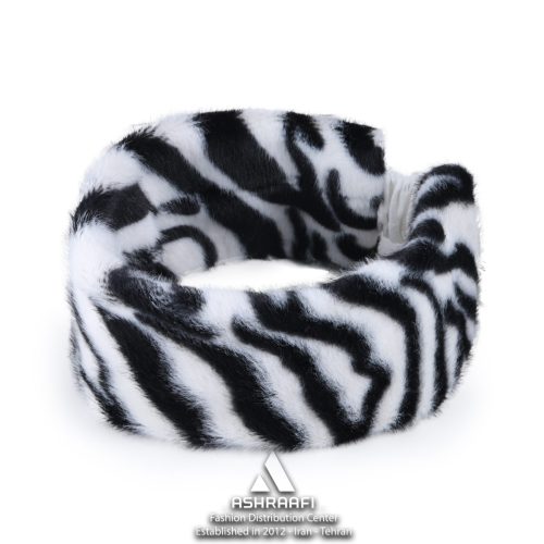 هدبند روسی Zebra Faux Fur Headband