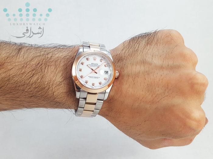 عکس روی دست ساعت رزگلد دیجاست