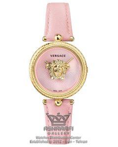 ساعت ورساچه زنانه بند صورتی مدل Versace Palazzo VCO12