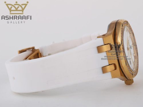 ساعت طلایی و سفید زنانه Audemars Piguet BWN3