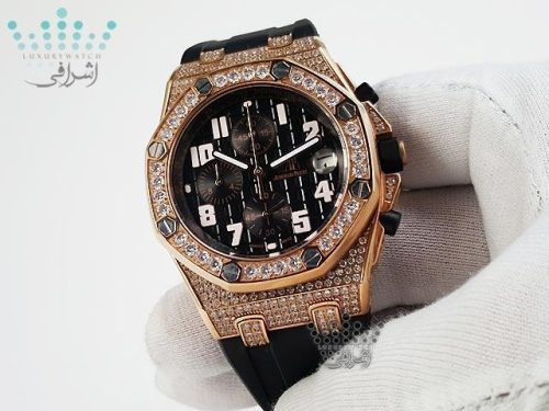 عکس روی دست ساعت فول نگین Audemars Piguet F54328