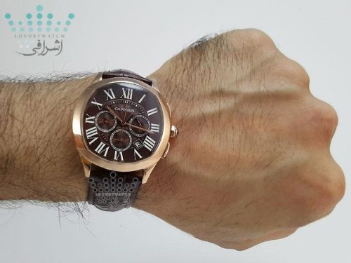 ساعت صفحه شکلاتی کارتیه CARTIER 3230GA
