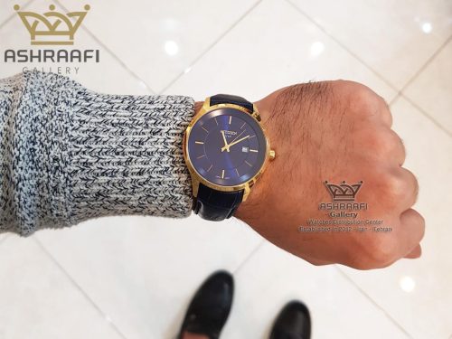 سیتیزن VIP صفحه سورمه ای تک موتوره روی دست - Citizen 18022G