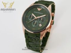 ساعت ست امپریو آرمانی سبز و رزگلد Empori Armani AR-5919G