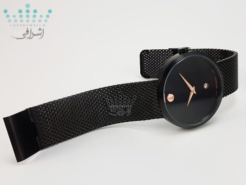 ساعت موادو تمام مشکی بند حصیری Movado K32