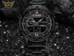 ساعت فلزی مشکی رنگ نیوی فورس Naviforce 9119M