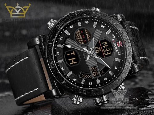 ساعت مشکی نیوی فورس Naviforce 9132M