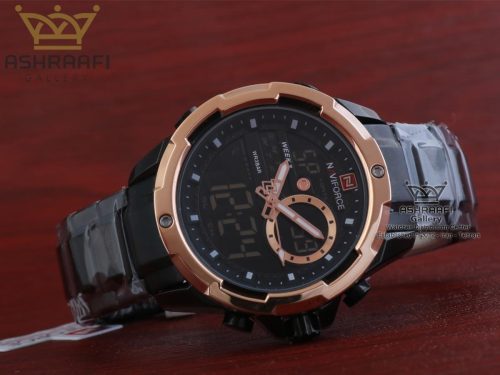 فروش نیوی فورس تمام مشکی بدنه فلزی Naviforce NF9120M