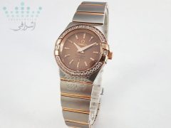 Omega-Constellation-102-02 ساعت مچی امگا کانسلیشن با صفحه قهوه ای مدل Omega Constellation-102-02