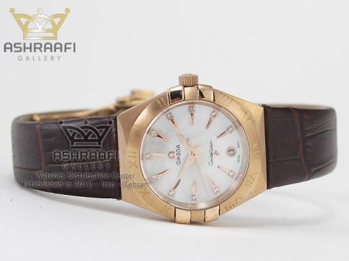 ساعت زنانه کانسلیشن بند چرمی Omega Constellation La2