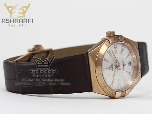 ساعت زنانه بند چرم امگا Omega Constellation La2