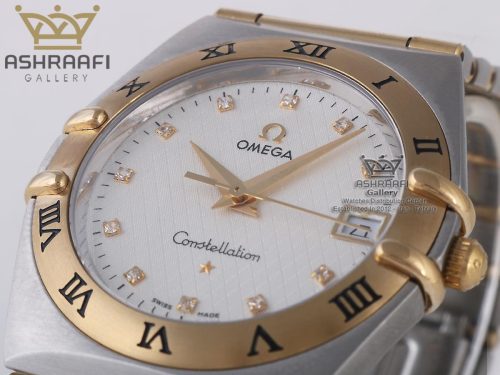 امگا میخ طلا نگین دار Omega Constellation OL55