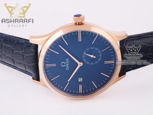 ساعت سورمه ای تیره مردانه Omega Hour vision 98