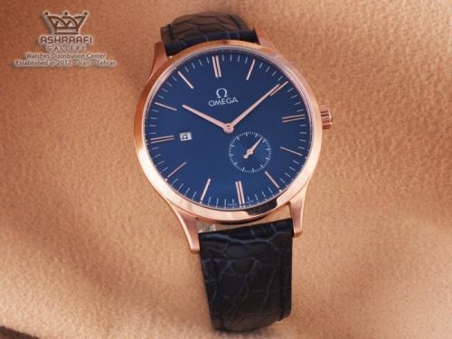 ساعت آبی رنگ امگا تک موتوره صحفه ساده Omega Hour vision 98
