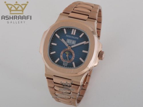 فروش ساعت ناتیلوس سه تقویم تمام رزگلد Patek Philippe Nautilus SR