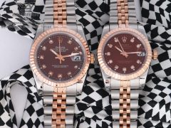 ست رولکس صفحه قهوه ای Rolex datejust Sh2C