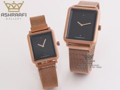 ساعت مسطتیلی صفحه مشکی ست Romanson 16134G