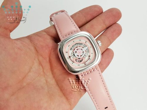 عکس روی دست ساعت سون فرایدی زنانه Sevenfriday P1B-01 صورتی رنگ