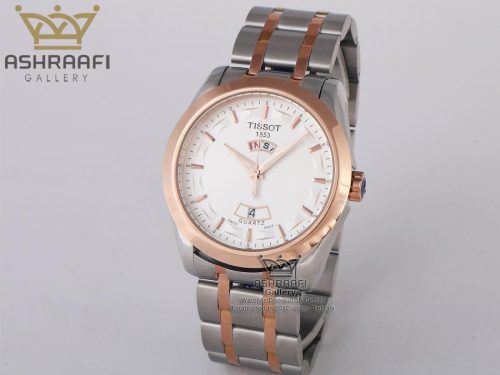 ساعت کلاسیک مردانه دو رنگ رزگلد و نقره ای Tissot T035.407