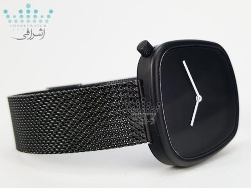 ساعت مشکی بند حصیری بلبل bulbul Pebble-K1