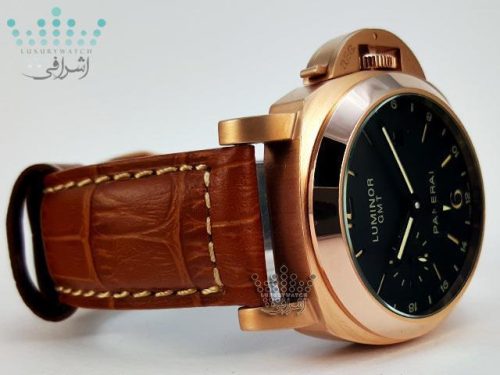 ساعت مردانه پانرای طلایی luminor panerai GMT 12